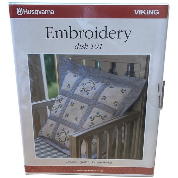 Quilt Embroidery Designs Disk 101 Husqvarna Viking Designer 1 Machine 1990s EUC - Picture 1 of 10